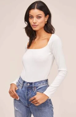 Raegan Bodysuit 31 Raegan Bodysuit -Dress Sales Store AT15694 WHITE 2
