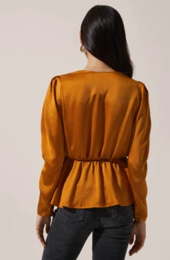 Wrap Front Top 17 Wrap Front Top -Dress Sales Store AT15801 003 MUSTARD 4