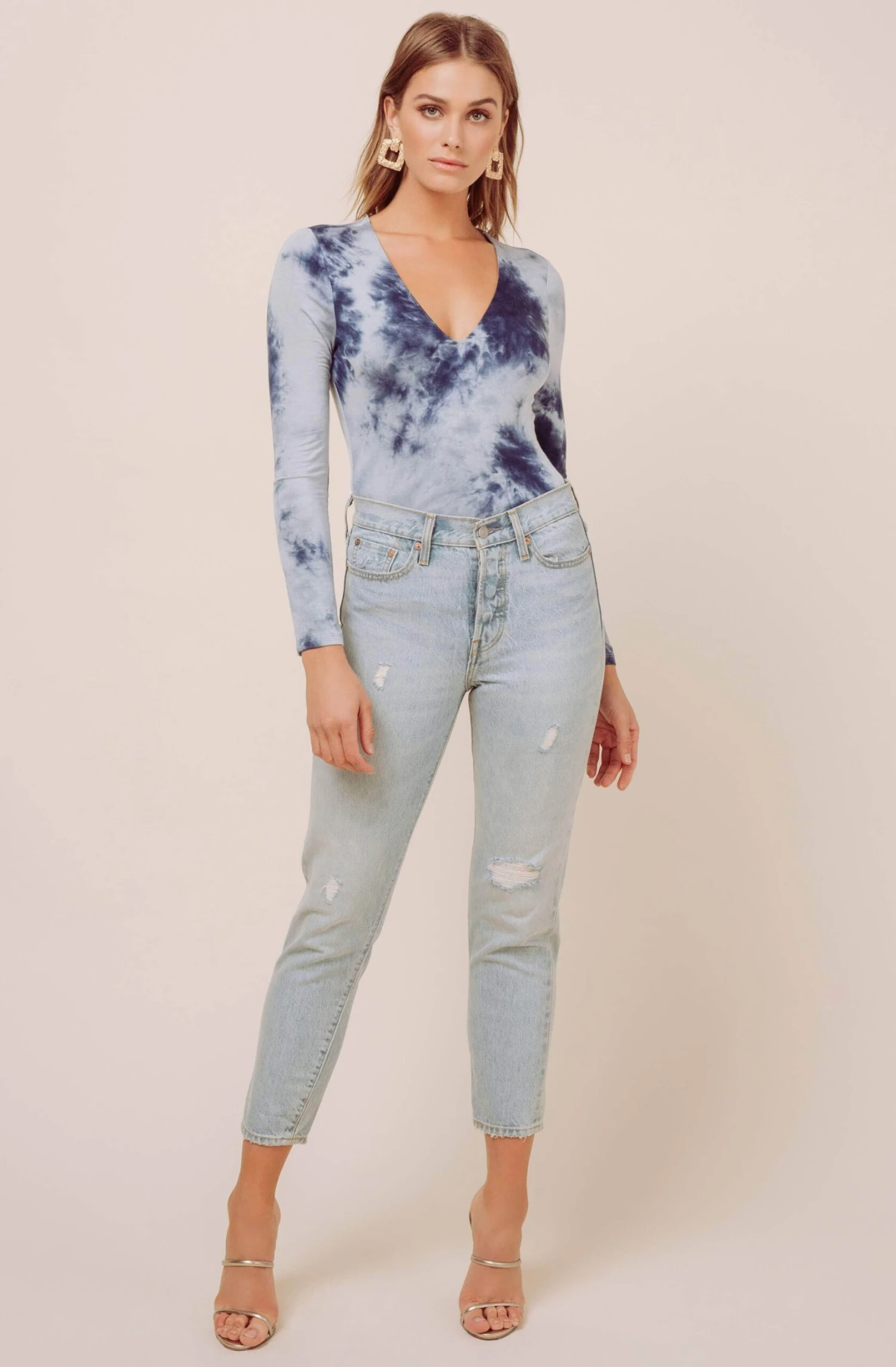 Tie Dye V Neck Bodysuit 4 Tie Dye V Neck Bodysuit - Image 2