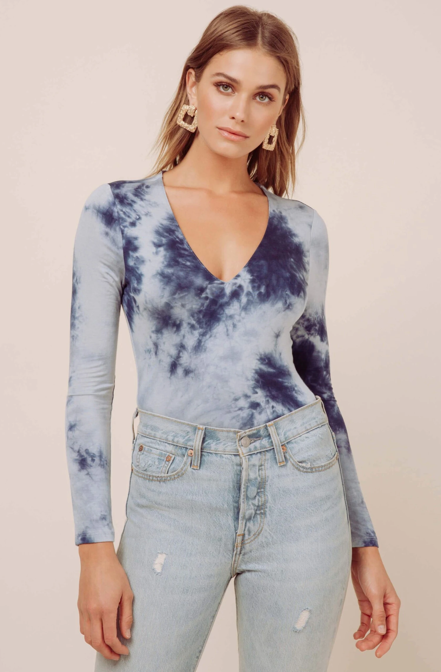 Tie Dye V Neck Bodysuit 5 Tie Dye V Neck Bodysuit - Image 3