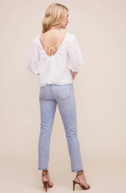 Tie Back Blouson Sleeve Dot Top 13 Tie Back Blouson Sleeve Dot Top -Dress Sales Store AT16001 WHITE 5 c3c6bdf4 b7ce 4b40 bb9a 5a8eecfecb9f