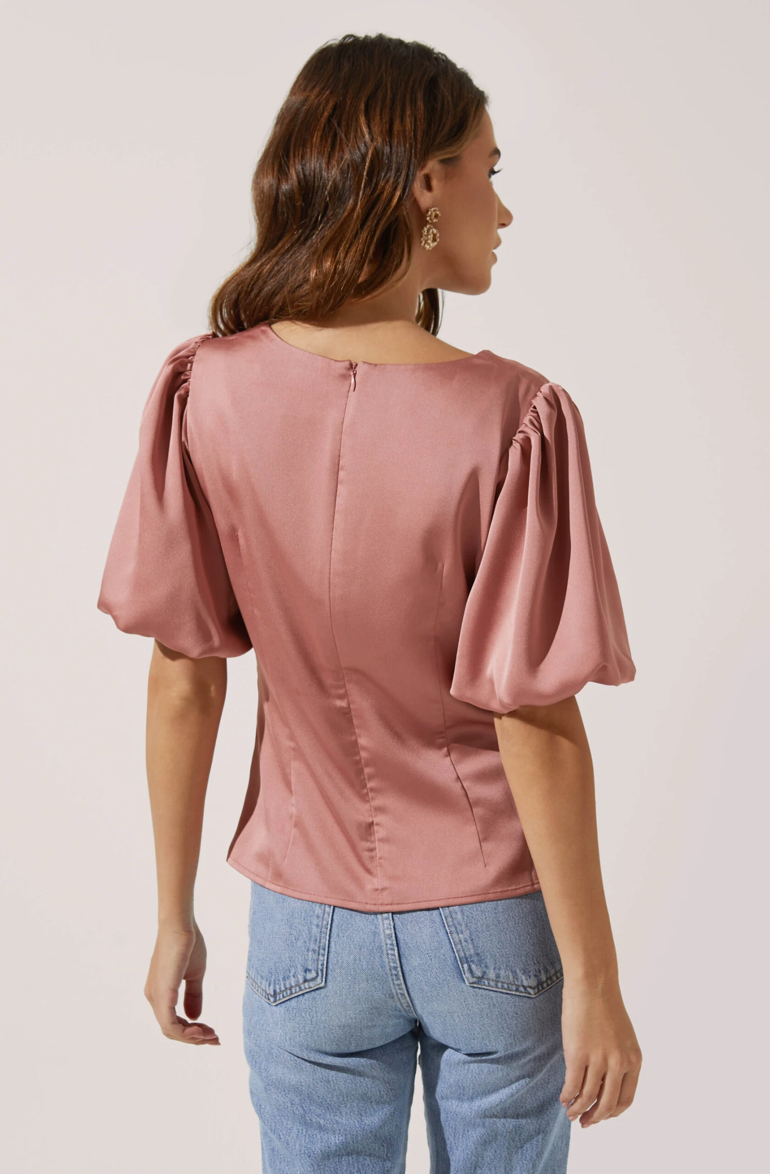 Deep V Balloon Sleeve Top 14 Deep V Balloon Sleeve Top - Image 12