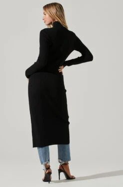 Hi Slit Turtleneck Sweater 17 Hi Slit Turtleneck Sweater -Dress Sales Store AT16295 BLACK 5