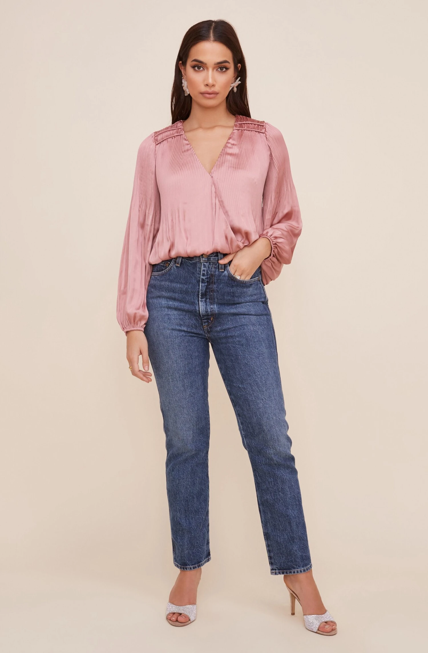 Long Sleeve Wrap Front Top 4 Long Sleeve Wrap Front Top - Image 2