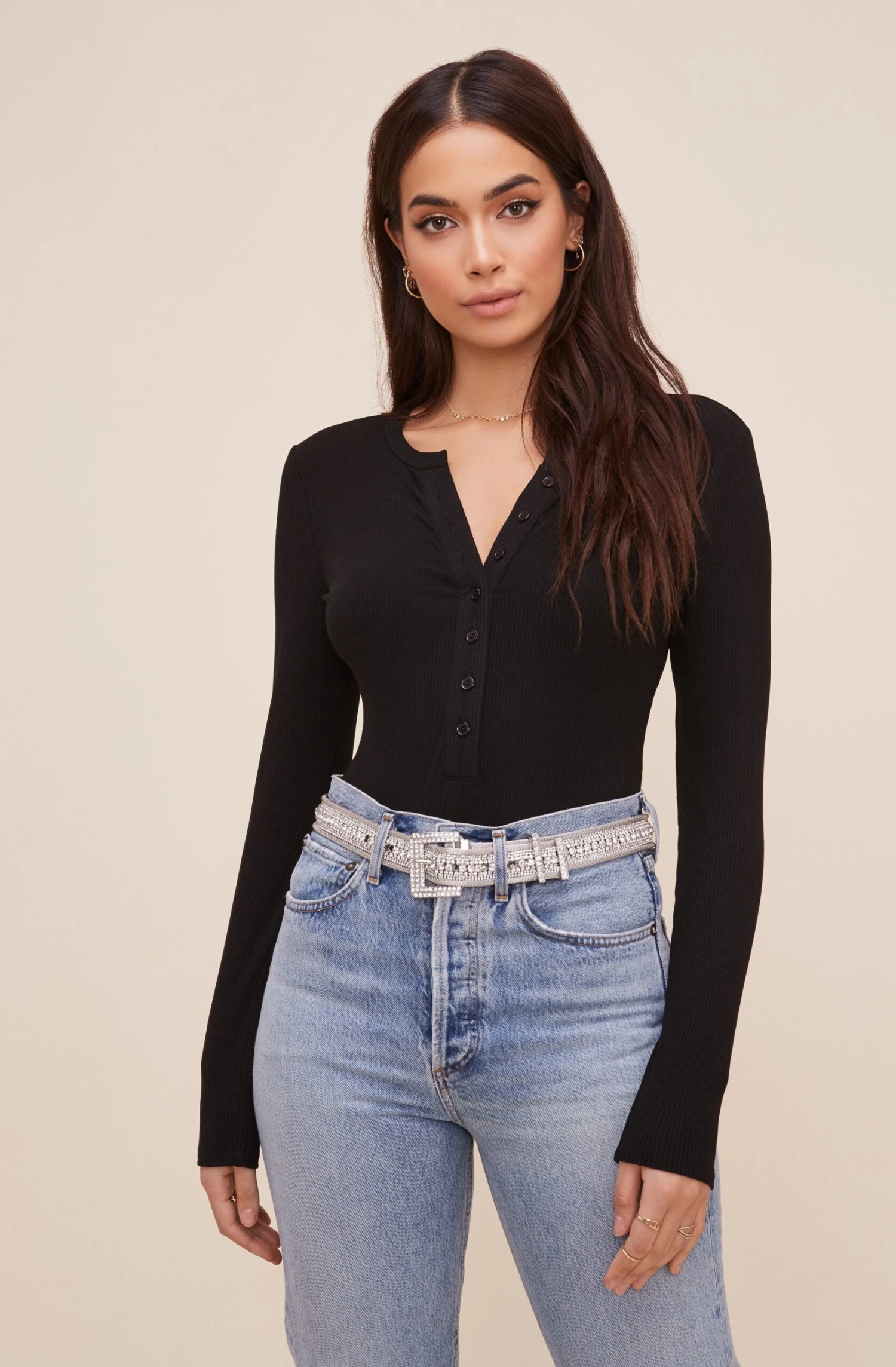 Halliwell Ribbed Henley Bodysuit 10 Halliwell Ribbed Henley Bodysuit - Image 8