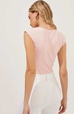 Cap Sleeve Square-Neck Bodysuit 31 Cap Sleeve Square-Neck Bodysuit -Dress Sales Store AT16705 BLUSH 5