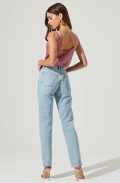 Cowl Neck Asymmetrical Strap Bodysuit 39 Cowl Neck Asymmetrical Strap Bodysuit -Dress Sales Store AT16767 PINK 1903