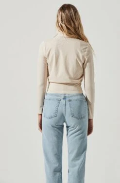 Long Sleeve Mock Neck Shrug 29 Long Sleeve Mock Neck Shrug -Dress Sales Store AT16970 CREAM 1