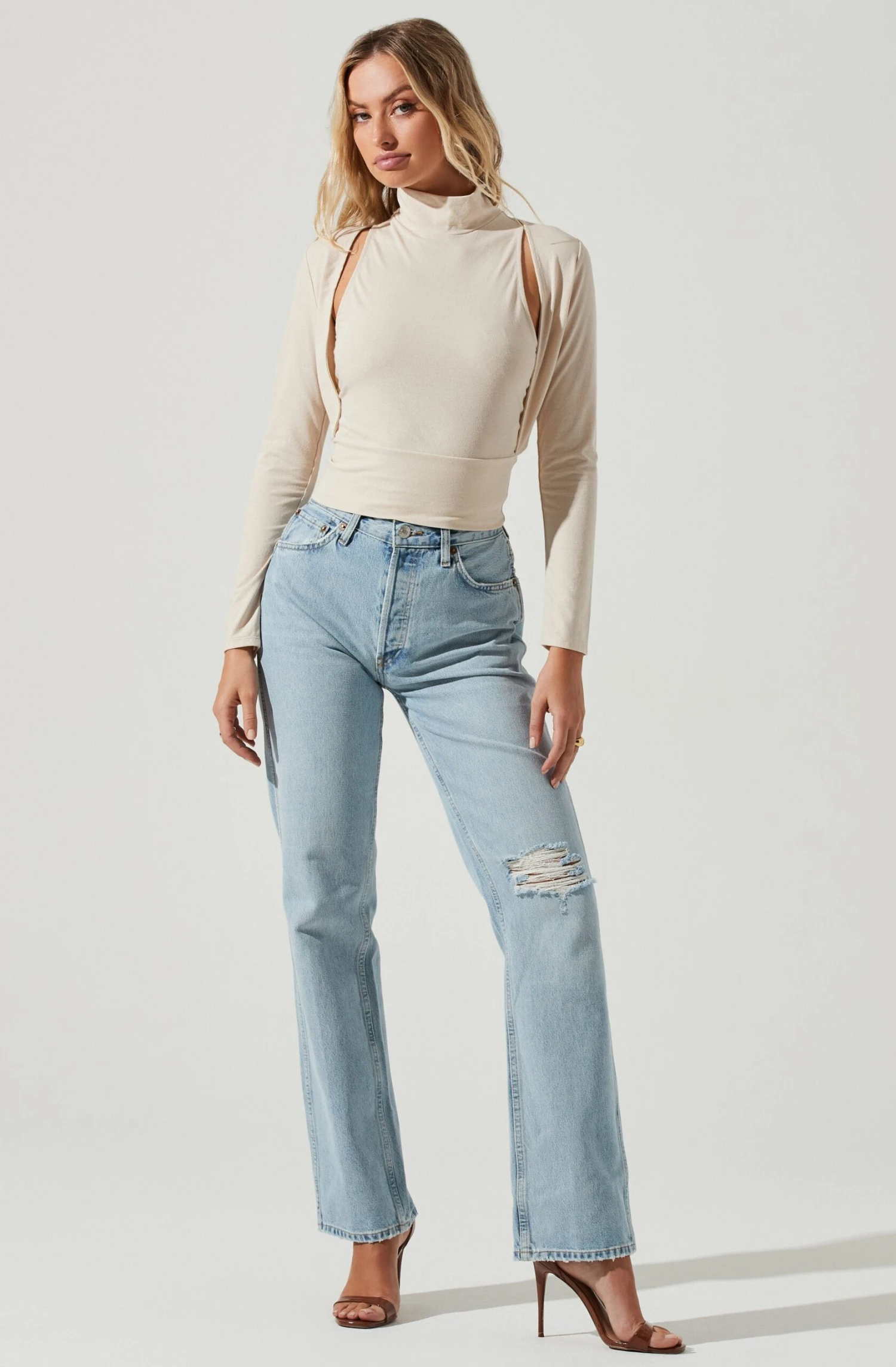 Long Sleeve Mock Neck Shrug 15 Long Sleeve Mock Neck Shrug - Image 13