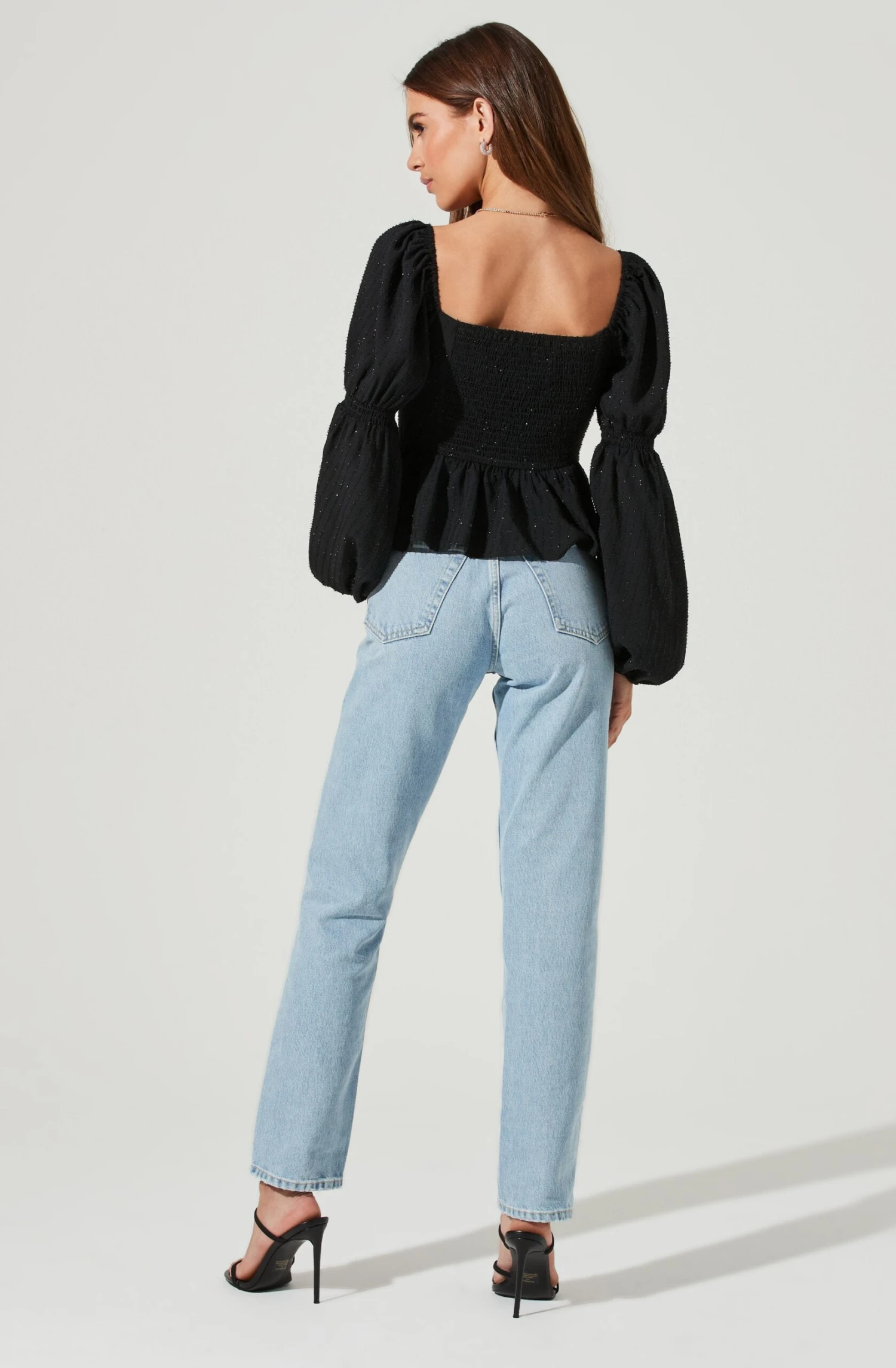 Cinched Long Sleeve Square Neck Top 7 Cinched Long Sleeve Square Neck Top - Image 5