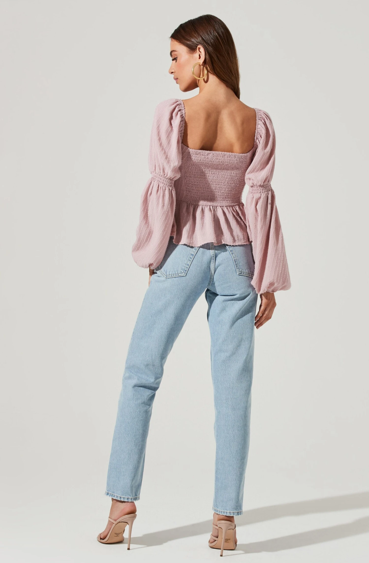 Cinched Long Sleeve Square Neck Top 18 Cinched Long Sleeve Square Neck Top - Image 16