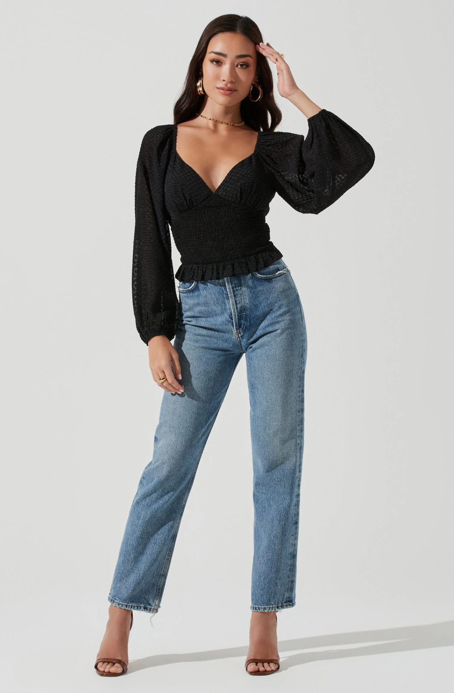 Long Sleeve Smocked Top 6 Long Sleeve Smocked Top - Image 4