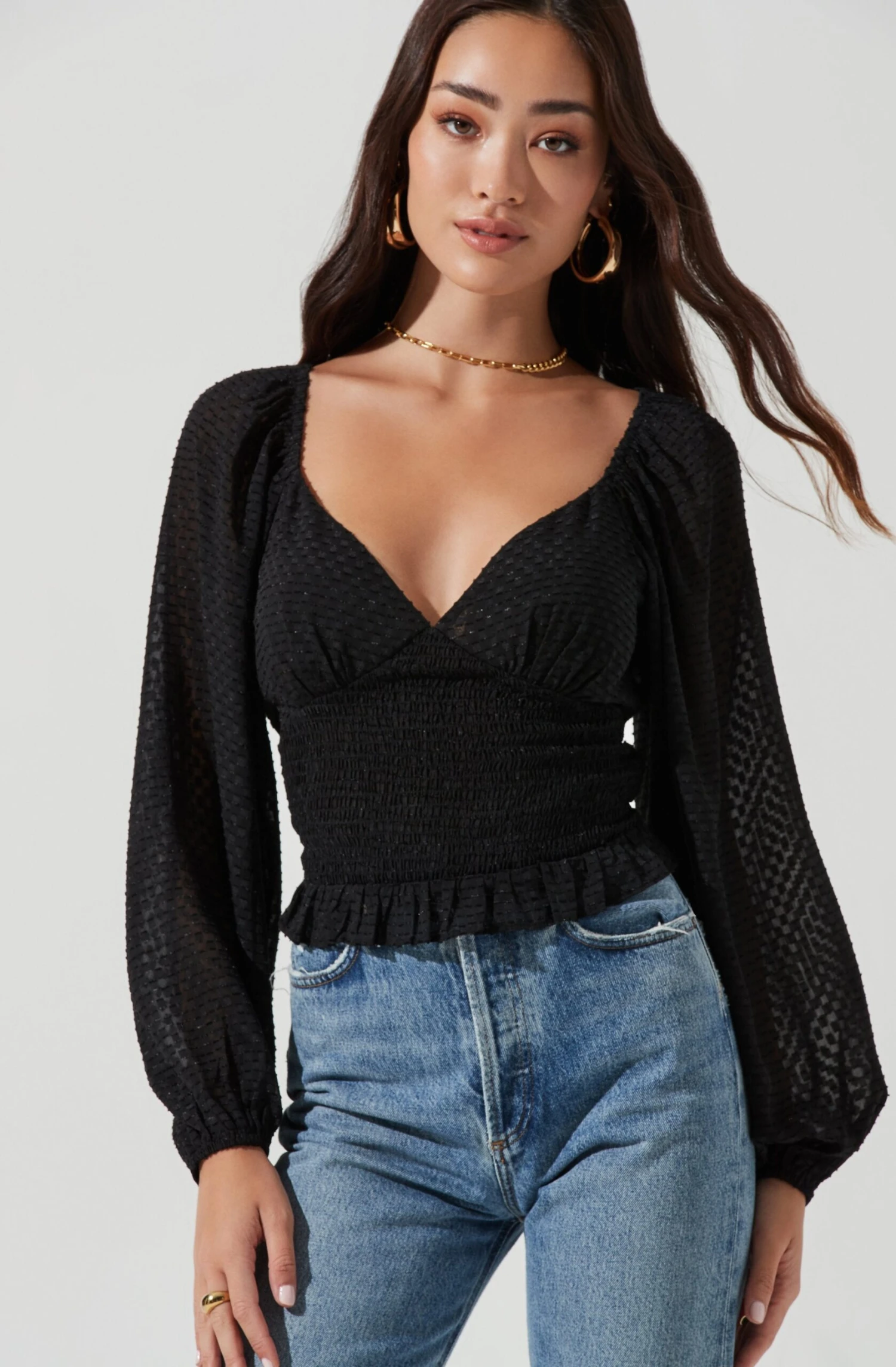 Long Sleeve Smocked Top 3 Long Sleeve Smocked Top