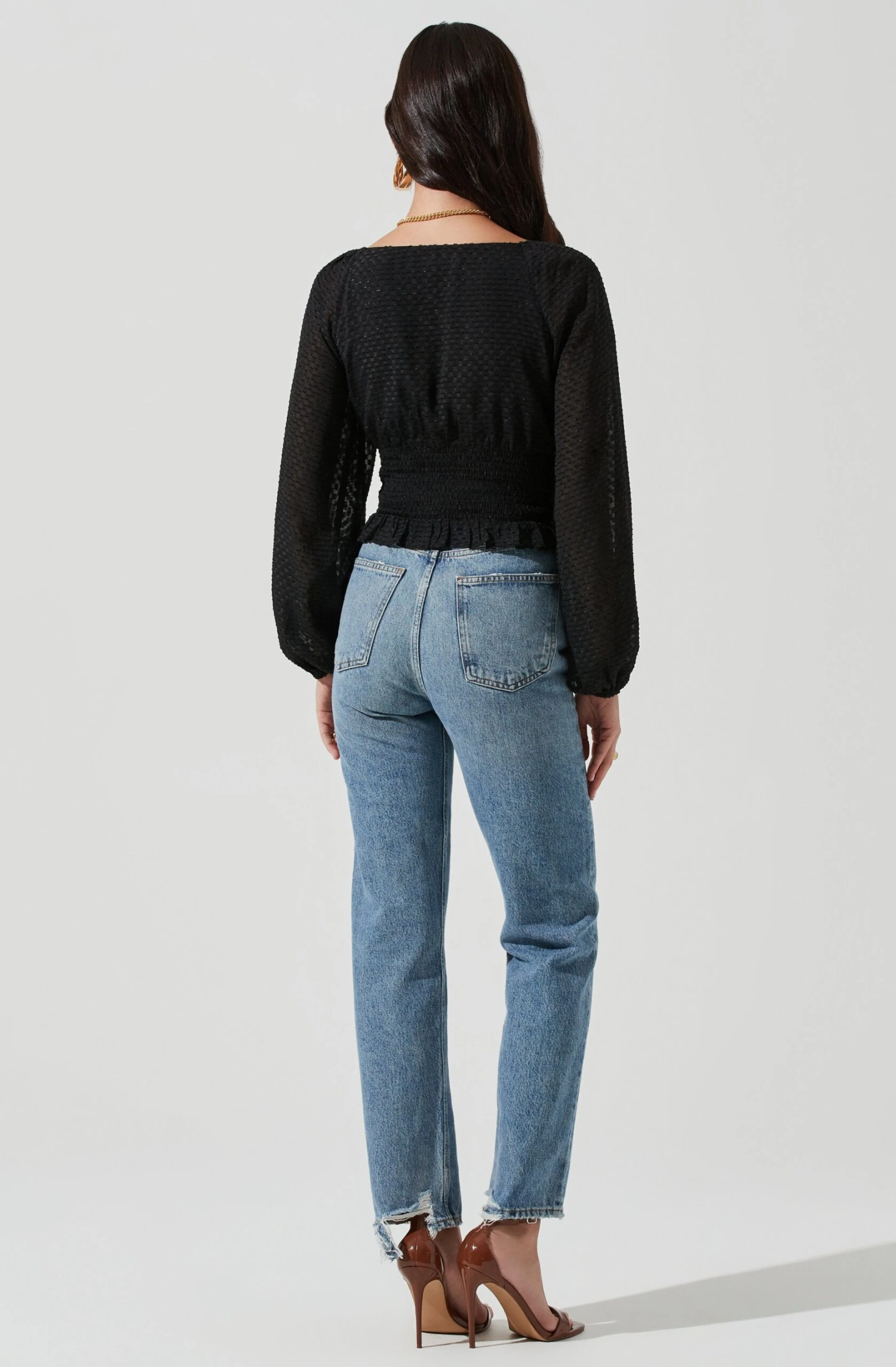 Long Sleeve Smocked Top 5 Long Sleeve Smocked Top - Image 3