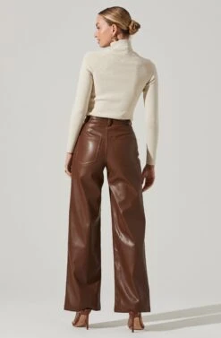 Sweetheart Turtleneck Long Sleeve Top 21 Sweetheart Turtleneck Long Sleeve Top -Dress Sales Store AT17392 CREAM 5