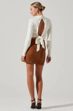 Faux Suede Mini Skirt 9 Faux Suede Mini Skirt -Dress Sales Store LS30857 FCI CAMEL 4