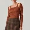 Long Sleeve Bolero Knit Top 1 Long Sleeve Bolero Knit Top -Dress Sales Store LT17106 FCI HAZELNUT 5 3