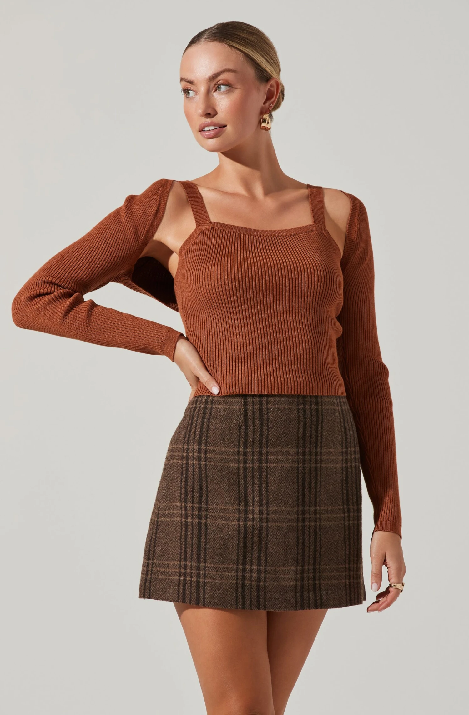 Long Sleeve Bolero Knit Top 5 Long Sleeve Bolero Knit Top - Image 3
