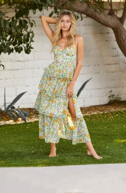 Midsummer Floral Tiered Maxi Dress -Dress Sales Store Look 022 2193